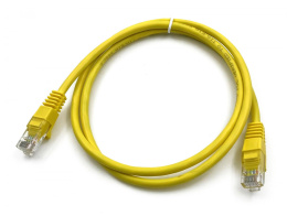 Патч-корд Buro UTP-5E-1M-Y литой molded , UTP, кат.5E, 1м, 4 пары, 26AWG, алюминий омедненный, многожильный, желтый