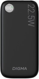 Внешний аккумулятор Power Bank Digma DGPF10B, 10000мAч, черный [dgpf10b22pbk]