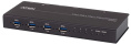 KVM-коммутатор ATEN US3344I-AT 4 x 4 USB 3.2 Gen 1 Industrial Hub Switch