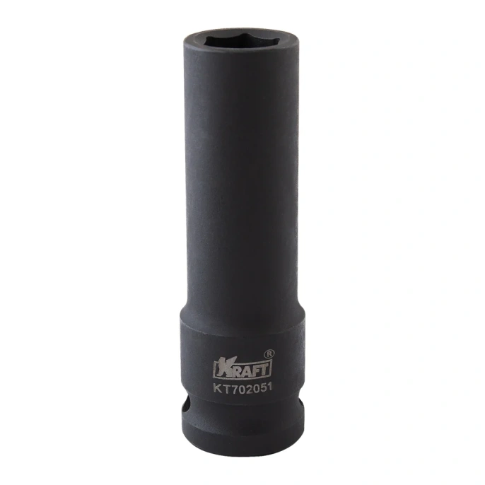 Головка ударная 6-гранная удлиненная 13 мм, 1/2"DR KRAFT KT 702051