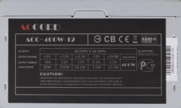 Блок питания Accord ACC-400W-12, 400Вт, 120мм, черный [acc-400-12]