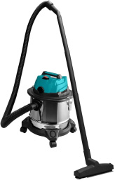 Пылесос Sturm! CVC1815 (строительный, аккумуляторный, 18 В, объем бака: 15 л, тип двигателя: щеточный, длина шланга: 1.8 м, без регулировки мощности)