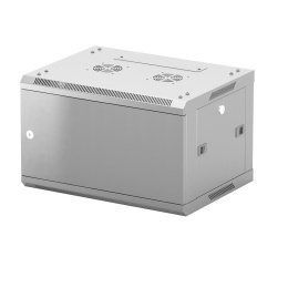NEOMAX Шкаф телекоммуникационный настенный 6U 600х350 , металлическая дверь, замок-ключ 3 шт , разборный, цвет серый 1 коробка [NCB-WM6U-6035MK3-100-GY]