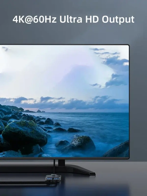 Переключатель CABLETIME CP30G (CT-HS4K-2G) HDMI 2-в-1, 4K@60 Гц, космический серый