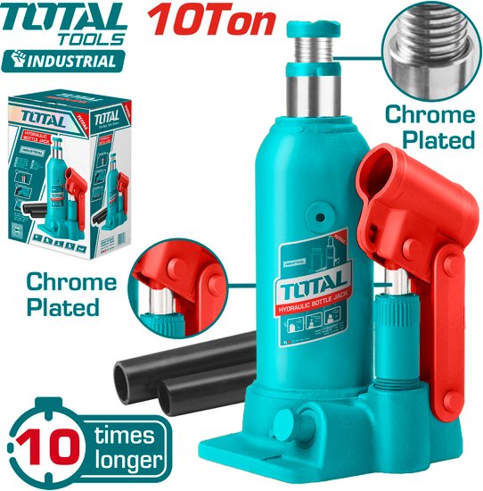 Домкрат гидравлический бутылочный 10 т TOTAL THT109104