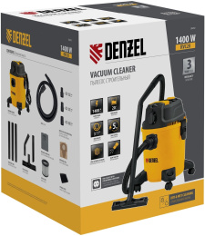 Строительный пылесос DENZEL RVC20,  желтый [28202]