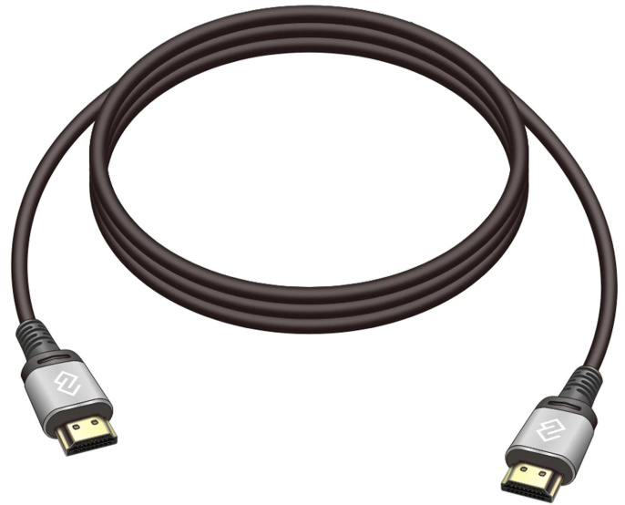 Кабель аудио-видео Digma D-HDMI-V2.0-2M, HDMI m - HDMI m , ver 2.0, 2м, GOLD, черный