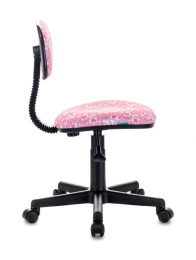 Кресло детское Бюрократ CH-201NX, на колесиках, ткань, розовый [ch-201nx/hearts-pk]