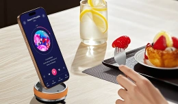 Держатель для телефона K10B, сильный магнит (MagSafe), вакуумная присоска с блокиратором, цвет оранжевый