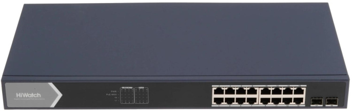 Коммутатор HIWATCH DS-S1816GP, неуправляемый