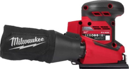 Ленточная шлифмашина Milwaukee M18BQSS-502B 4933479967 питание: Li-ion 18 В , скорость без нагрузки 11 000–13 000 об/мин, диаметр колебания 1.6 мм, пылесборник, дырокол, запасная гладкая основа