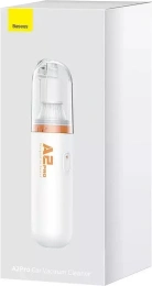 Автомобильный пылесос Baseus A2Pro (6000pa) с зарядкой Type-C White (VCAQ040002) (12V, емкость: 120мл, 48Вт, продолжительность: 30 минут, время зарядки: 3.5ч, 65дБ, тип контроллера: кнопка)