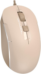 Мышь проводная A4TECH Fstyler FM26S, оптическая, USB, 1600dpi, бежевый и коричневый [fm26s usb (cafe latte)]