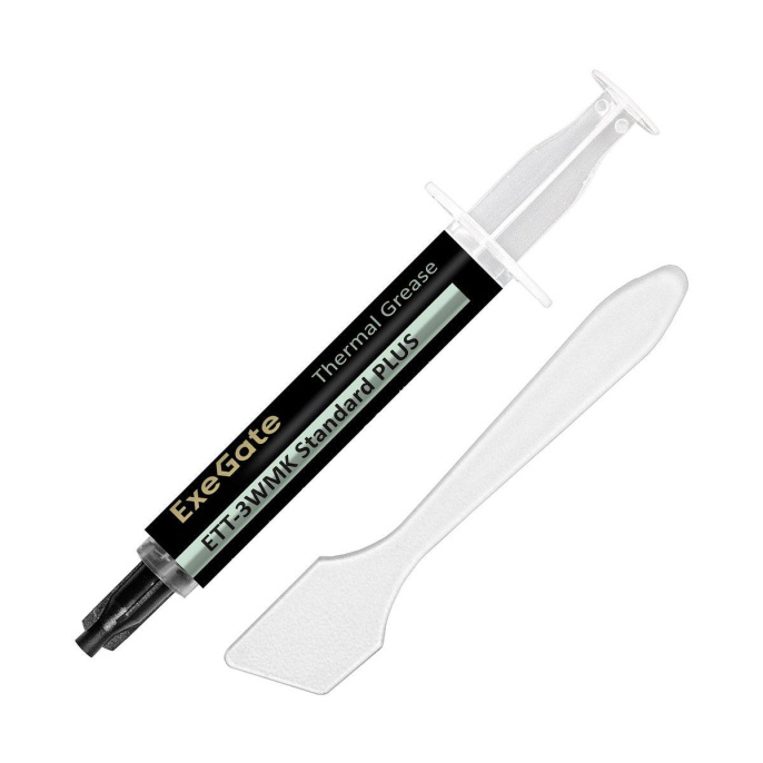 Термопаста ExeGate ETТ-3WMK Standard PLUS 3,2 Вт/ м•К , 1.5г, шприц с лопаткой EX296091RUS