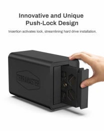 Внешний корпус для жёстких дисков TerraMaster D2-320 DAS tower/JBOD,RAID0,1/up to 2 SATA 3,5' or 2,5' /1xUSB3.1 Type-C gen2/1xPS/1YW