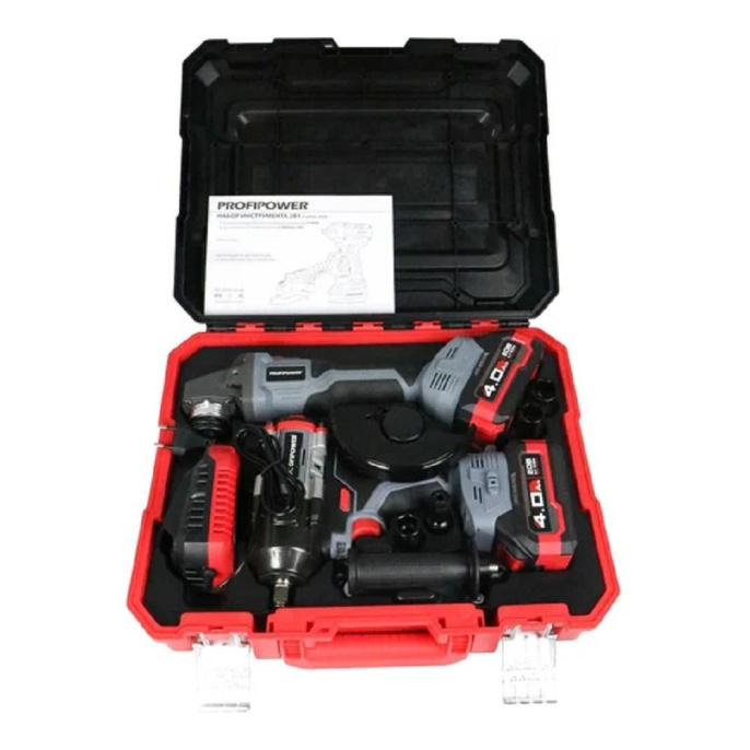 Аккумуляторный бесщеточный НАБОР 2в1 PROFIPOWER ProfiSet-2H20 Li-ion-2шт, 20В, 4.0Ач, З/У, коробка, E0080, E0186 [E0286]