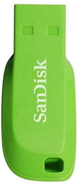 USB накопитель SanDisk Cruzer Blade 16GB Electric Green SDCZ50C-016G-B35GE
