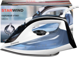 Утюг StarWind SIR2430,  2400Вт,  голубой и белый