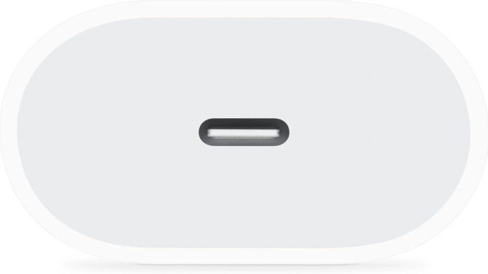 Сетевое зарядное устройство Apple A2347,  USB-C, 20Вт, 2.2A, белый [md3j4zm/a]