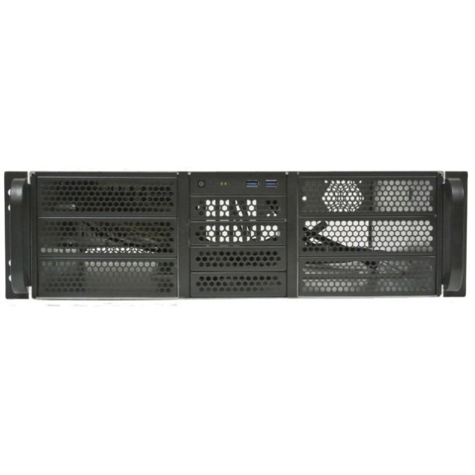 Procase RE306-D6H4-FE8-65 Корпус 3U server case,6x5.25+4HDD,черный,без блока питания 2U,2U-redundant ,глубина 650мм,MB EATX 12"x13",8slot,панель вентиляторов 3*120x25 PWM [RE306-D6H4-FE8-65]