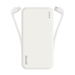 Внешний аккумулятор Power Bank SOLOVE W7, 10000мAч, белый [w7 white rus]