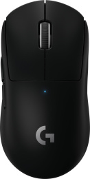 Мышь игровая Logitech PRO X Superlight Black черная, беспроводная Lightspeed, cенсор Hero 25K 100-25600dpi, 6 кнопок, облегченная 63гр, USB кабель 1,8м, под обе руки 910-005884