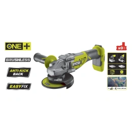 Углошлифмашина бесщеточная Ryobi ONE+ R18AG7-0  без аккумулятора в комплекте 5133002852