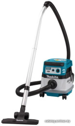 Пылесос Makita DVC867LZX4 (строительный, аккумулятор, регулировка мощности, сухая уборка, объем пылесборника: 8 л, мощность всасывания: 138.028 Вт /9.8 кПа, фильтр тонкой очистки)