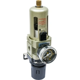 Фильтр-влагоотделитель для компрессора с регулятором давления 1/4"; манометр; 2000 л/мин; 10 бар Gigant GAW3000-02