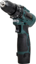 Дрель-шуруповерт аккумуляторная Zitrek Green 12V Plus, 12В, 2x1,5Ач 085-1014