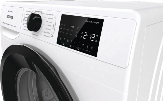 Стиральная машина Gorenje WPNEI82SBSWIFI/C, с фронтальной загрузкой, 8кг, 1200об/мин, с паром, инверторная