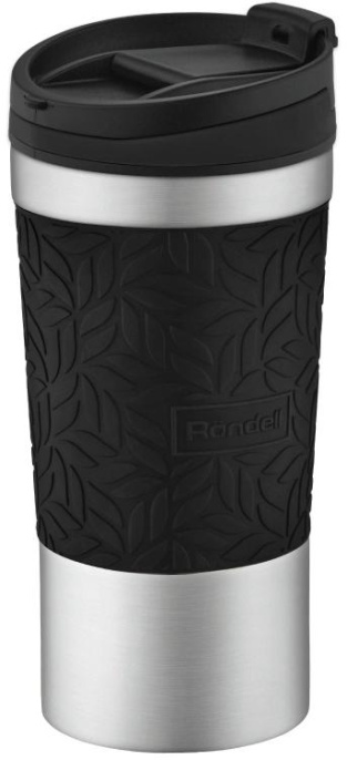 Термокружка для напитков Rondell Coupage RDS-1818 0.4л. черный картонная коробка