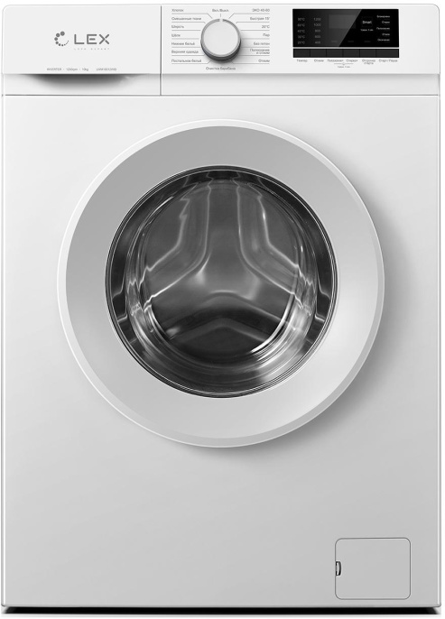 Стиральная машина LEX LWM10012WID, с фронтальной загрузкой, 10кг, 1200об/мин, с паром, инверторная