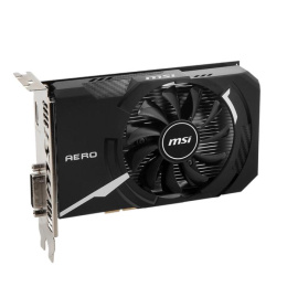 Видеокарта/ VGA MSI NVIDIA GeForce GT 1030 AERO ITX 4GD4 OC 4GB, DDR4/64-bit, PCIe 3.0, 1xHDMI 2.0, 1xDVI-D, 2-slot