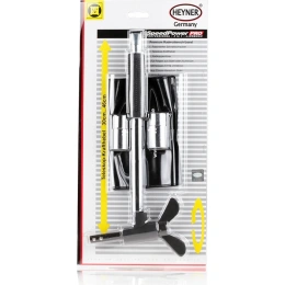 Патентованный балонный ключ Heyner с насадками 427000