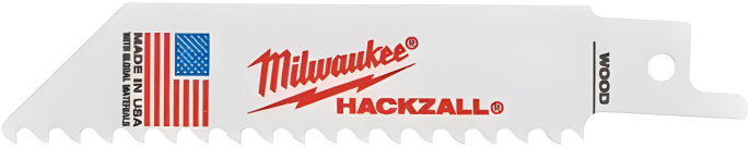 Полотно для сабельной пилы Milwaukee Hackzall 100х6 5шт (48475460) (биметаллическое, для резки металлических труб, цветных металлов, стали, длина: 100мм)