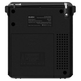 Радиоприемник SVEN SRP-355, черный мощность 3 Вт RMS , FM/AM/SW, USB, SD/microSD, фонарь, встроенный аккумулятор