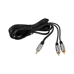 Шнур Стерео 3,5 мм - 2RCA REXANT 3 м, позолоченный-металл 17-4224