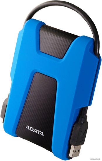 Внешний накопитель HDD 2.5" USB3.0 ADATA 1Tb HD680 AHD680-1TU31-CBL Gen1 5 Гбит/с , 2.5", пластик/силикон, Синий