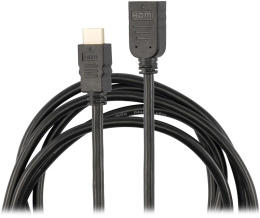 Кабель-удлинитель аудио-видео Buro HDMI m - HDMI f , 3м, GOLD, черный [bu-hdmi2.0-extnd-3m]
