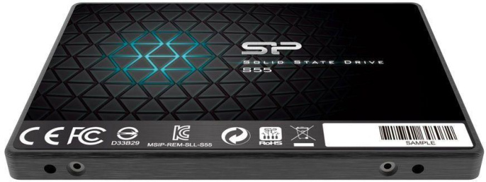 SSD накопитель Silicon Power Slim S55 SP240GBSS3S55S25 240ГБ, 2.5", SATA III, SATA