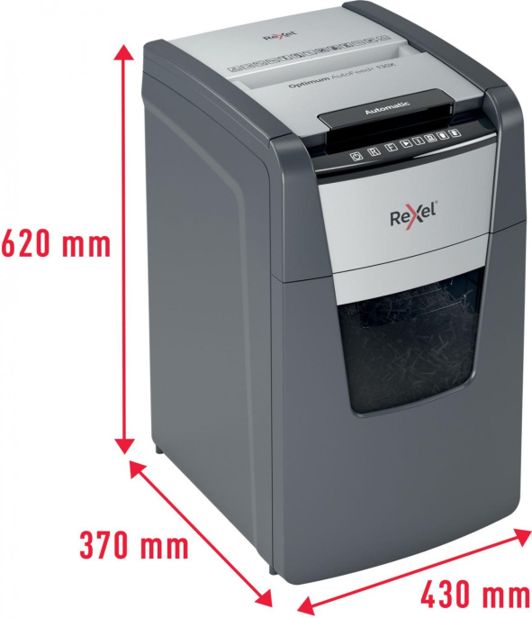 Уничтожитель бумаг Rexel Optimum AutoFeed 130X, с автоподачей, P-4, 4х28 мм, 130 лист. одновременно, 44л [2020130xeu]