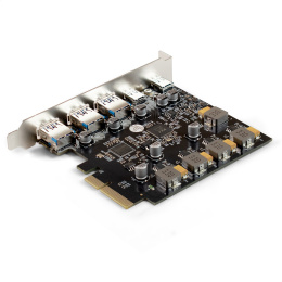 Контроллер ExeGate EXE-313-3A2C 10Gbps (PCI-E x4 v3.0, USB3.2 Gen2 3xType-A + 2xType-C ext., SuperSpeed+ скорость до 10 Гбит/с, ASMedia Chipset ASM3142) EX298301RUS