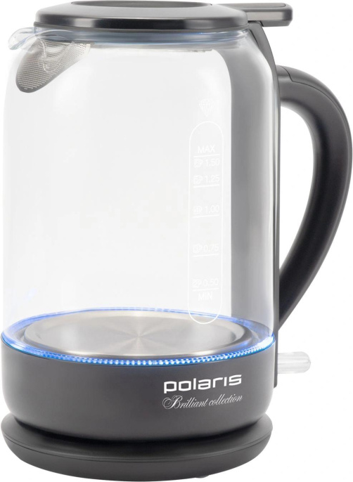 Чайник электрический Polaris PWK 1753CGL 1.5л. 1950Вт графит корпус: стекло/пластик
