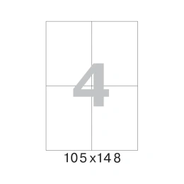 Самоклеящиеся этикетки ProMega label 105x148 мм, 4 шт. на листе, белые, 25 л. в уп. 75188