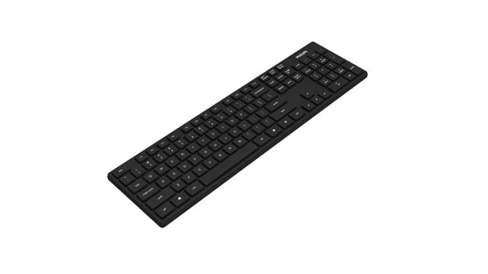 Аксессуары Philips Беспроводная Клавиатура SPK6103, 2,4 GHz 104 клав, русская заводская раскладка, бесшумная, чёрный SPK6103B/60