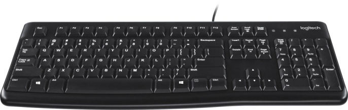 Клавиатура Logitech K120 for Business |920-002522| черная, офисная, 104 клавиши, защита от воды, USB 1,5м, brown box, 021419