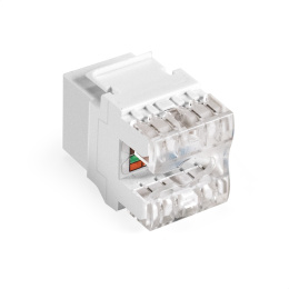 Модуль-вставка Keystone Jack RJ-45 ExeGate KJ-8P8C-U-C5e-180SH-Dual (Кат.5e, неэкранированная, 180 градусов, со шторками, IDC Krone/110) EX297339RUS
