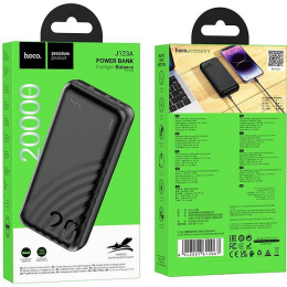 Внешний аккумулятор Power Bank Hoco J123A Element, 20000мAч, черный