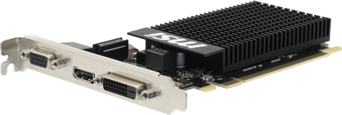 Видеокарта MSI NVIDIA GeForce GT 710 GT 710 2GD3H LP 2ГБ DDR3, Low Profile, Ret